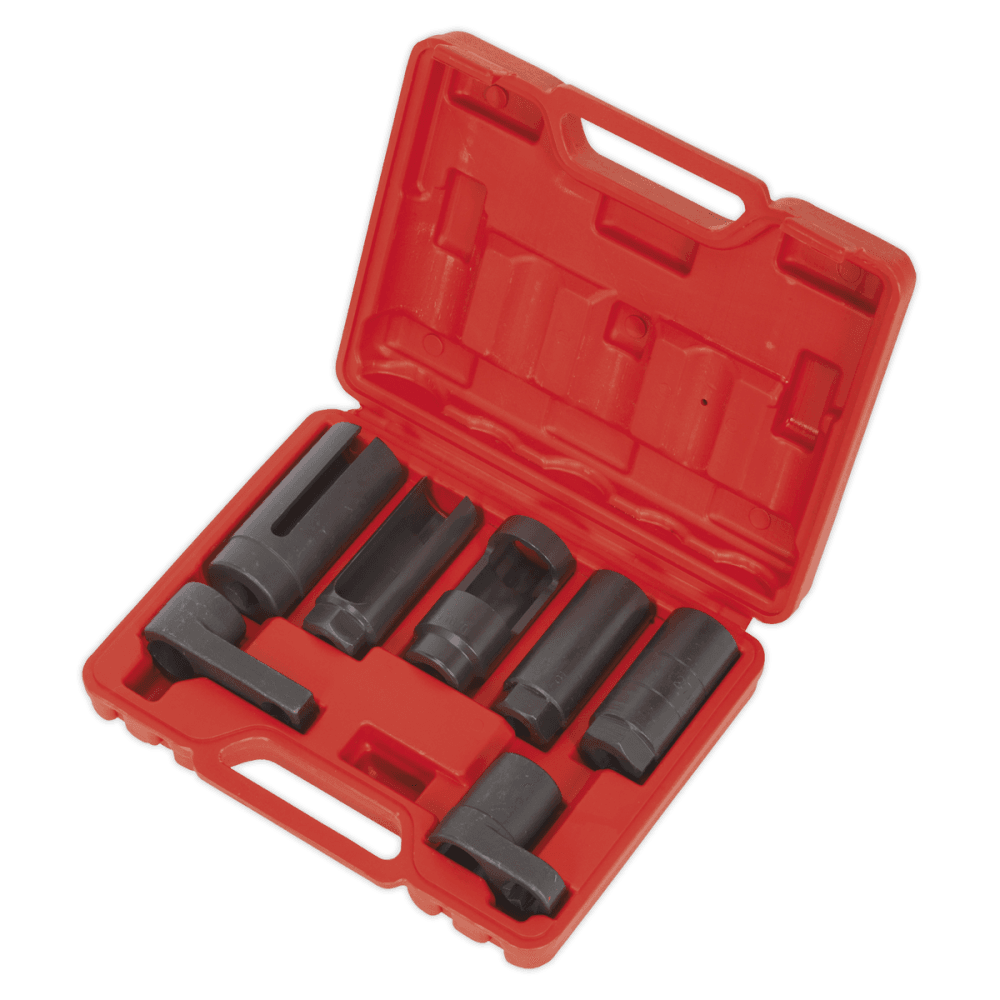 Sealey Oxygen Sensor Socket Set 7pc 3/8" & 1/2"Sq Drive Model No-SX032