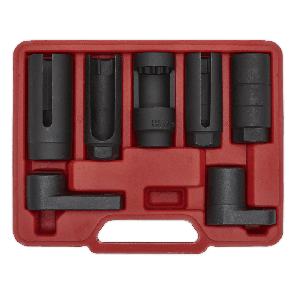 Sealey Oxygen Sensor Socket Set 7pc 3/8" & 1/2"Sq Drive Model No-SX032