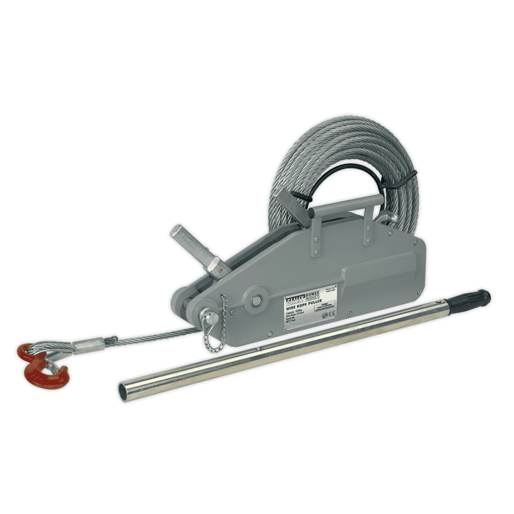 Sealey Wire Rope Puller 1600kg Max Line Force Model No-WRP1600