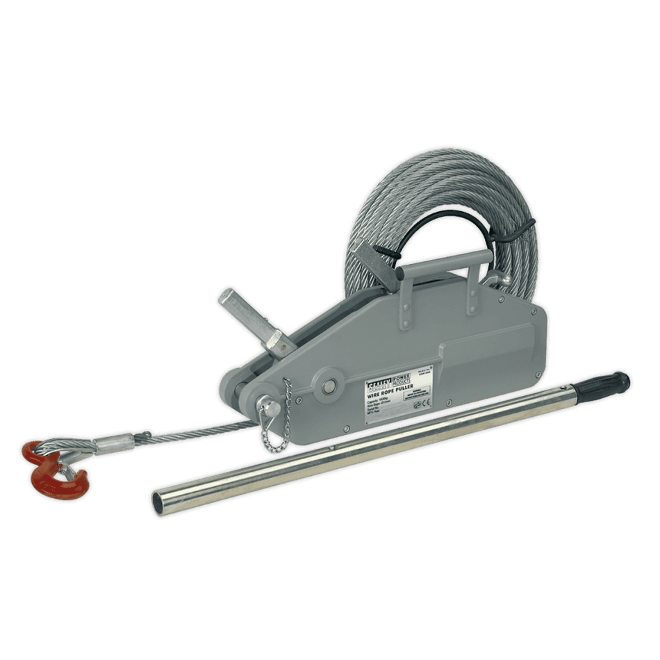 Sealey Wire Rope Puller 1600kg Max Line Force Model No-WRP1600