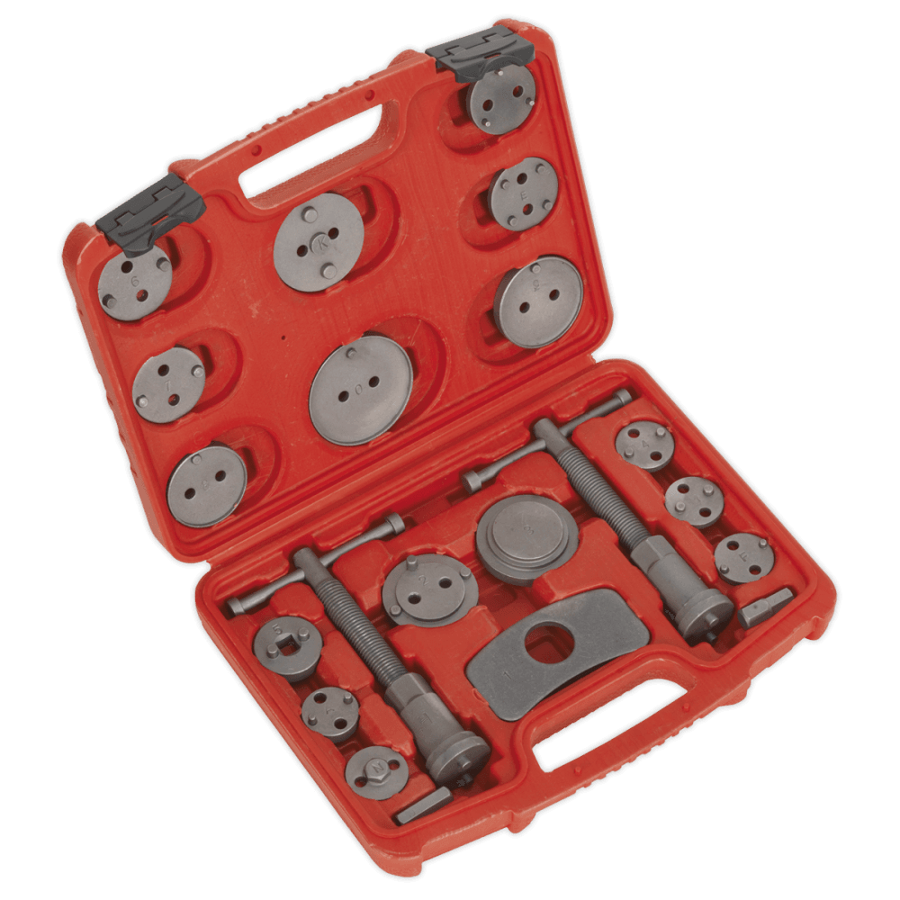 Sealey Brake Piston Wind-Back Tool Kit 21pc Model No-VS0282