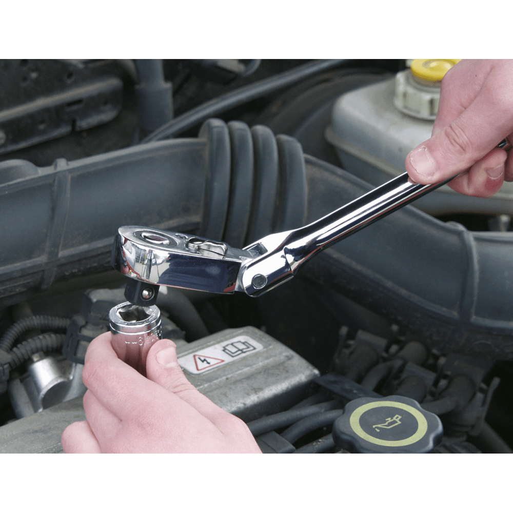 Sealey Ratchet Wrench Flexi-Head 445mm 1/2"Sq Drive Pear-Head Flip Reverse Model No-AK662F