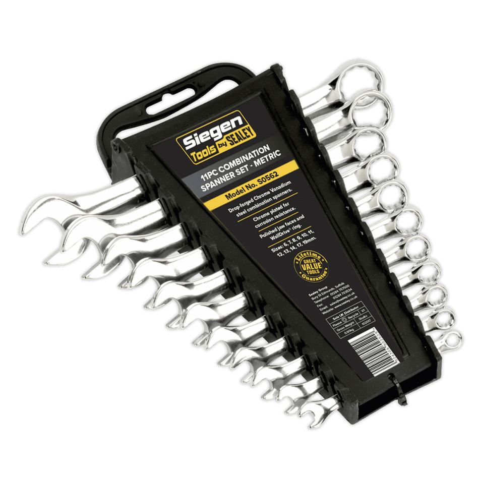 Sealey Combination Spanner Set 11pc Metric Model No-S0562