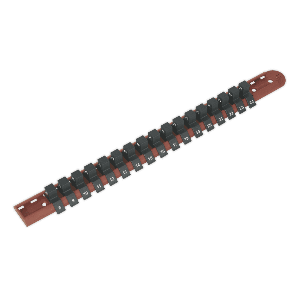 Sealey Socket Retaining Rail with 17 Clips 1/2"Sq Drive Model No-AK1217