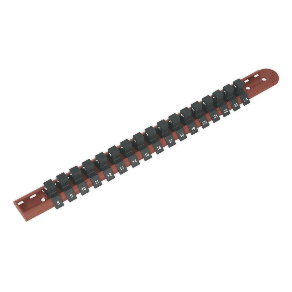 Sealey Socket Retaining Rail with 17 Clips 1/2"Sq Drive Model No-AK1217