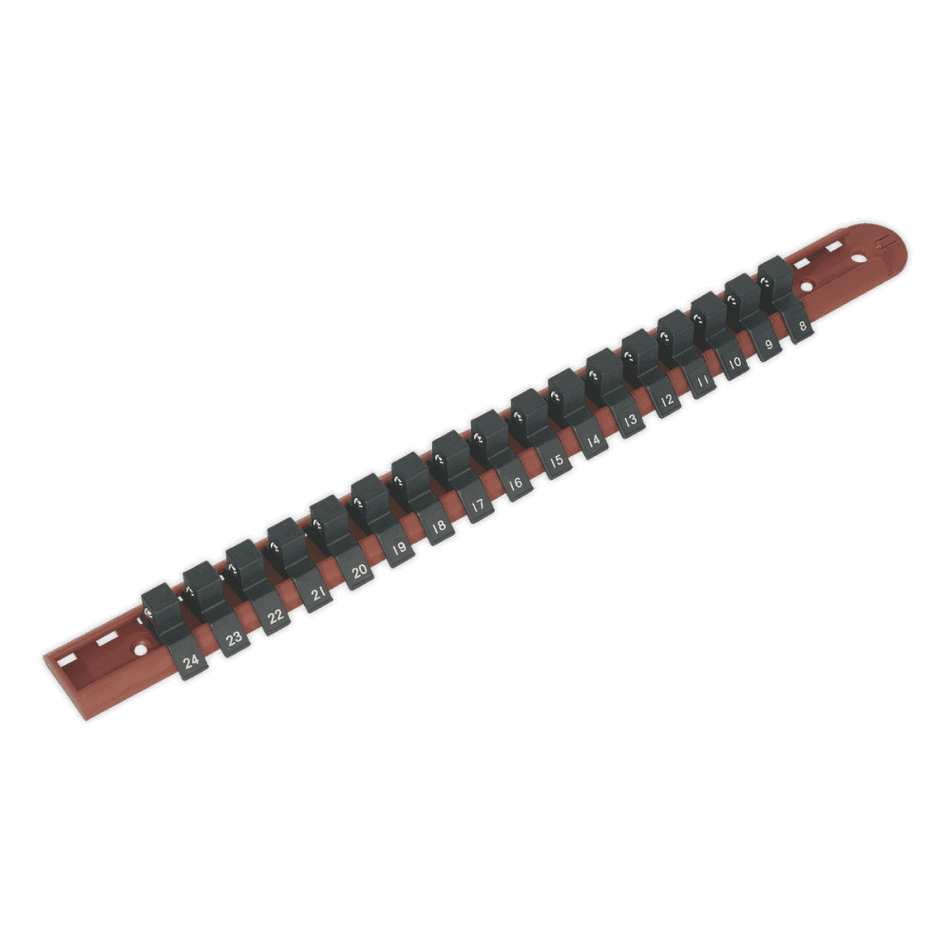 Sealey Socket Retaining Rail with 17 Clips 1/2"Sq Drive Model No-AK1217