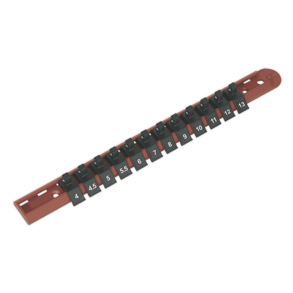 Sealey Socket Retaining Rail with 12 Clips 1/4"Sq Drive Model No-AK1412