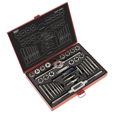 Sealey Tap & Die Set 33pc Split Dies Metric/UNF/BSP Model No-AK3033