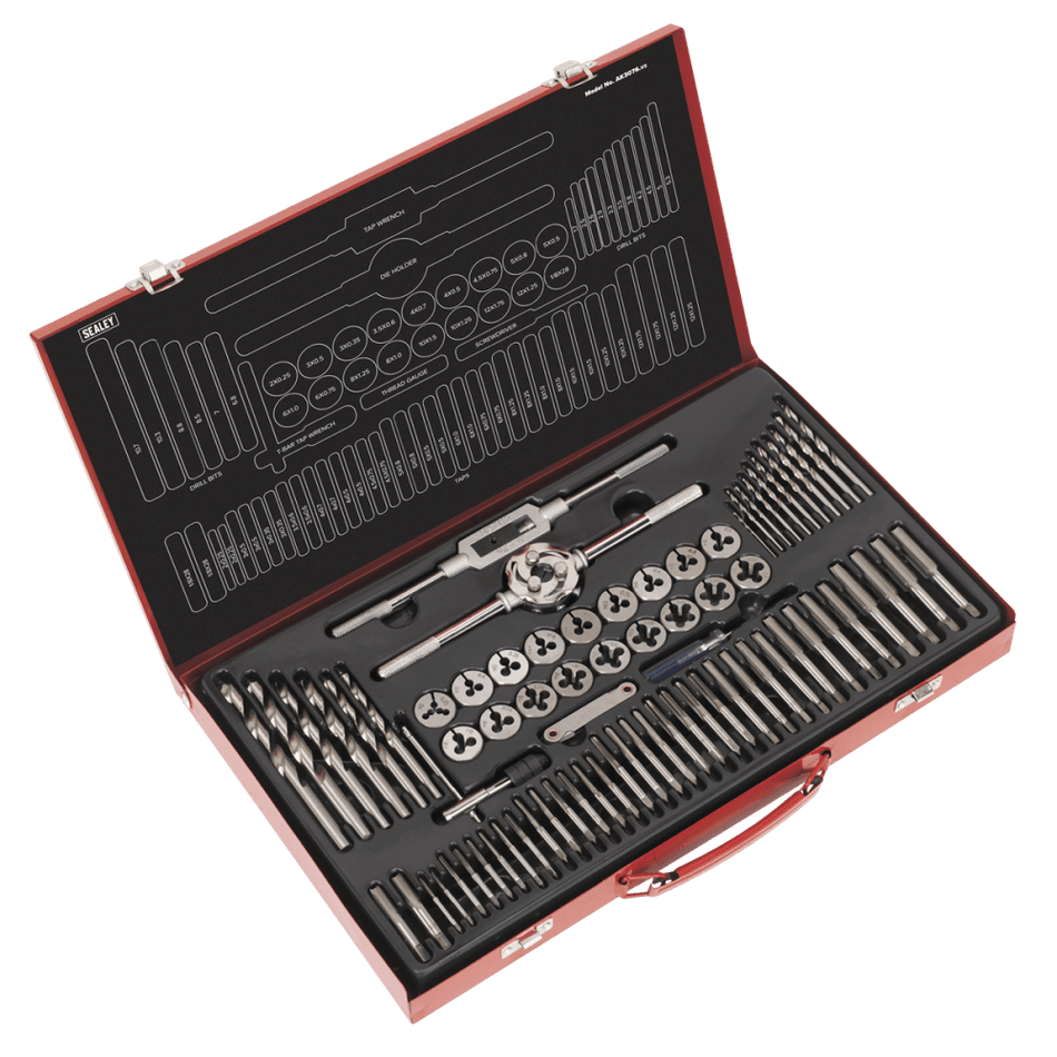 Sealey Tap & Die Set 76pc Split Dies Metric Model No-AK3076