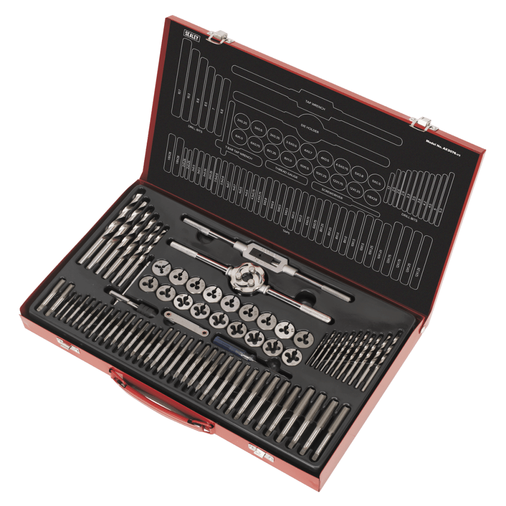 Sealey Tap & Die Set 76pc Split Dies Metric Model No-AK3076