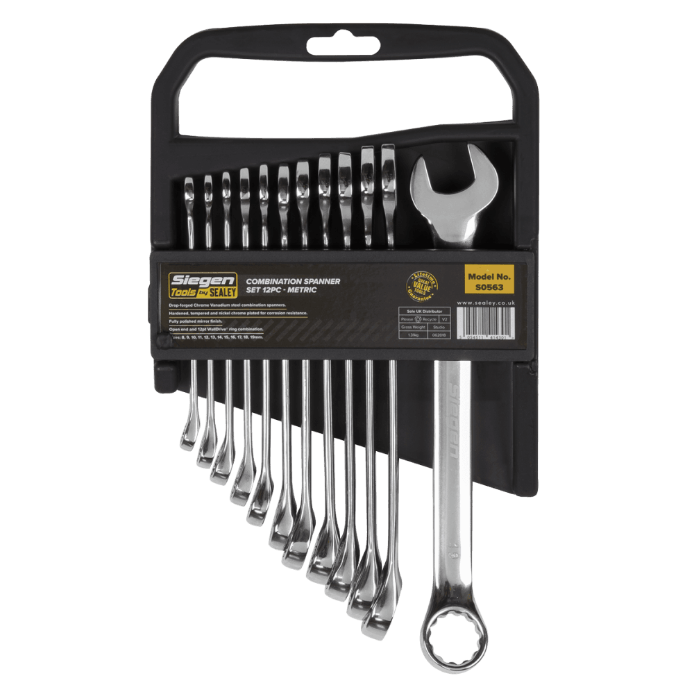 Sealey Combination Spanner Set 12pc Metric Model No-S0563