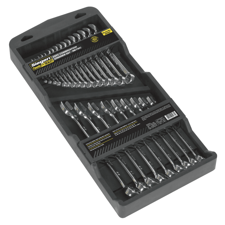 Sealey Combination Spanner Set 25pc Metric Model No-S0564