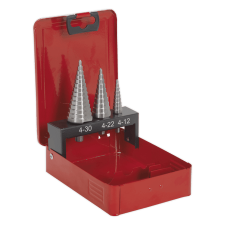 Sealey Step Drill Bit Set 3pc Model No-AK4733
