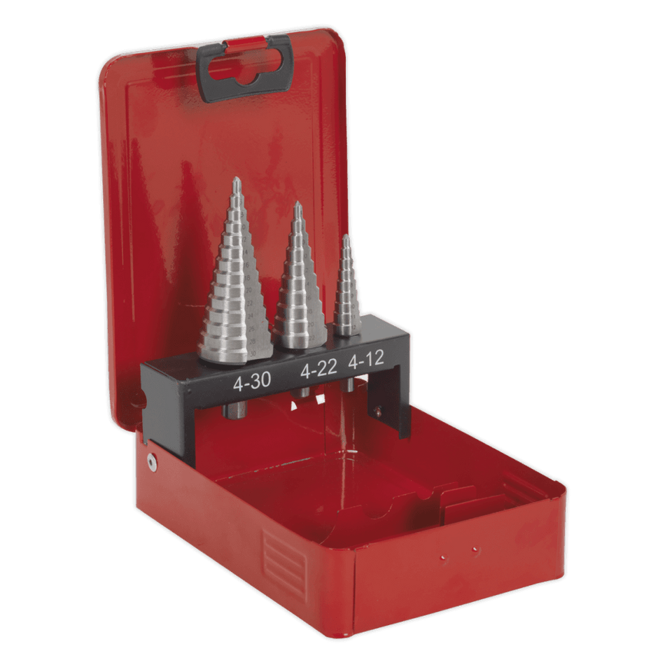 Sealey Step Drill Bit Set 3pc Model No-AK4733
