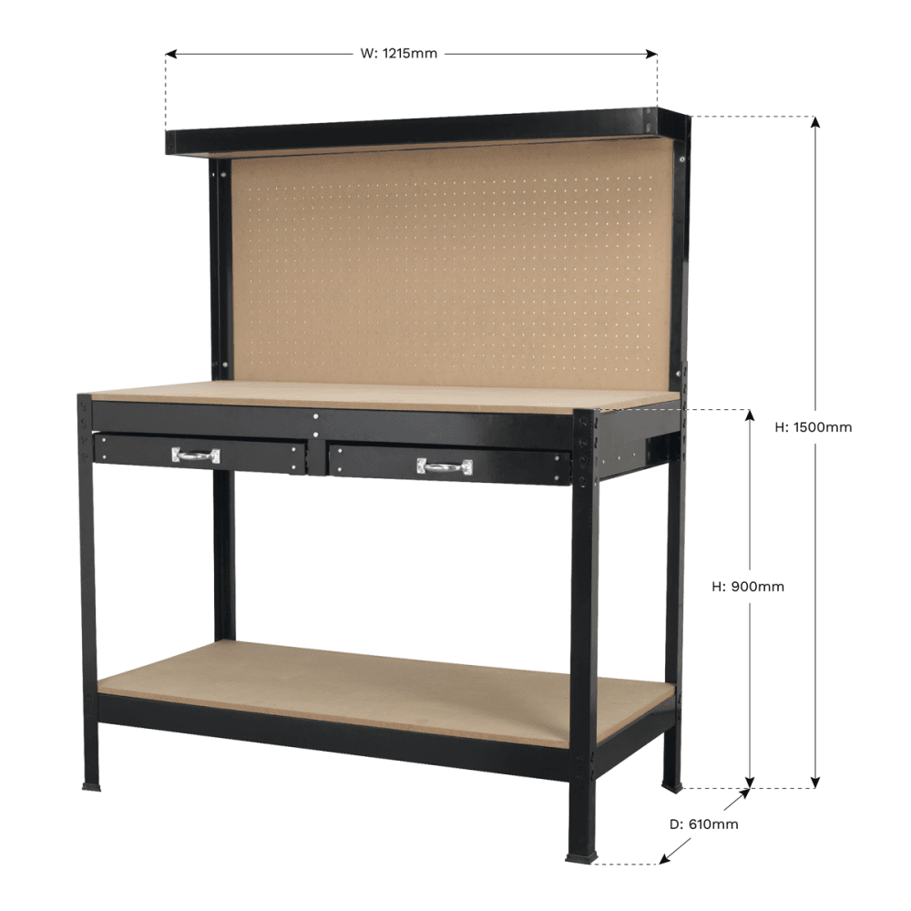 Sealey Workbench 1.2mtr with Drawers Model No-AP12600