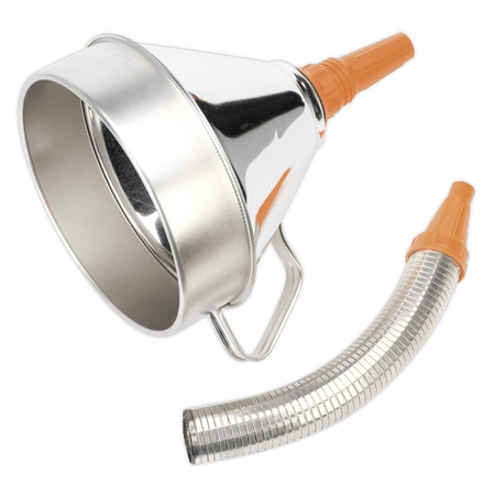 Sealey Funnel Metal with Flexible Spout & Filter 200mm Model No-FM20F