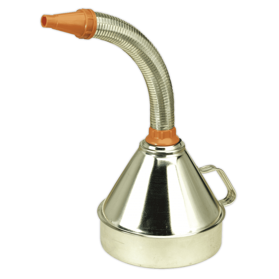 Sealey Funnel Metal with Flexible Spout & Filter 200mm Model No-FM20F