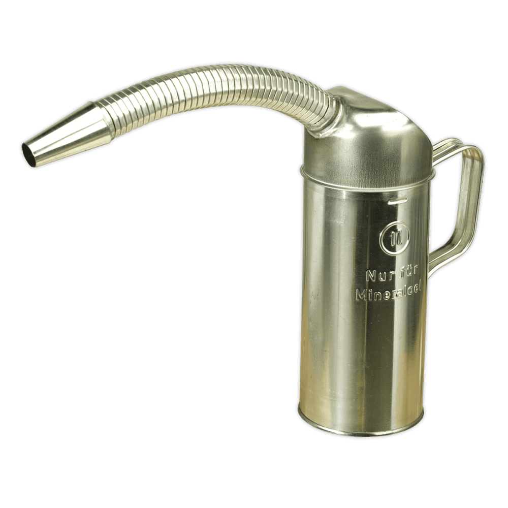 Sealey Measuring Jug Metal with Flexible Spout 1ltr Model No-JM1F