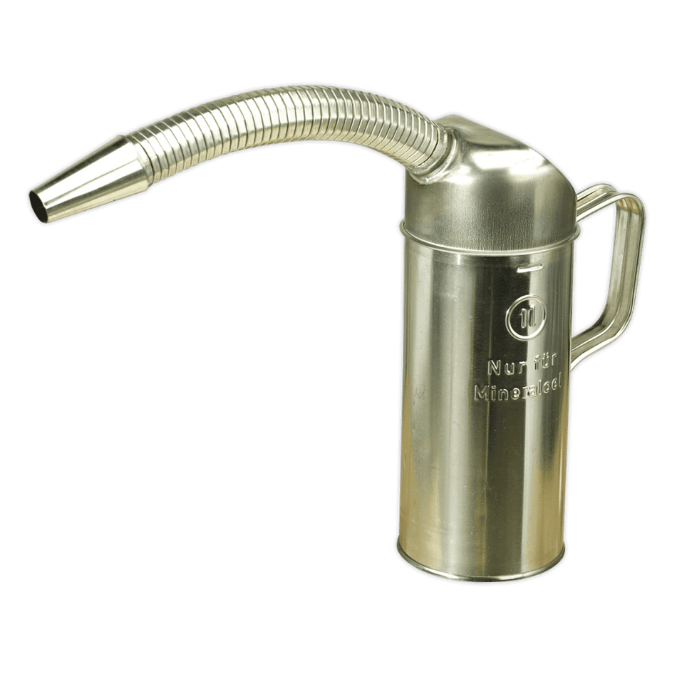 Sealey Measuring Jug Metal with Flexible Spout 1ltr Model No-JM1F