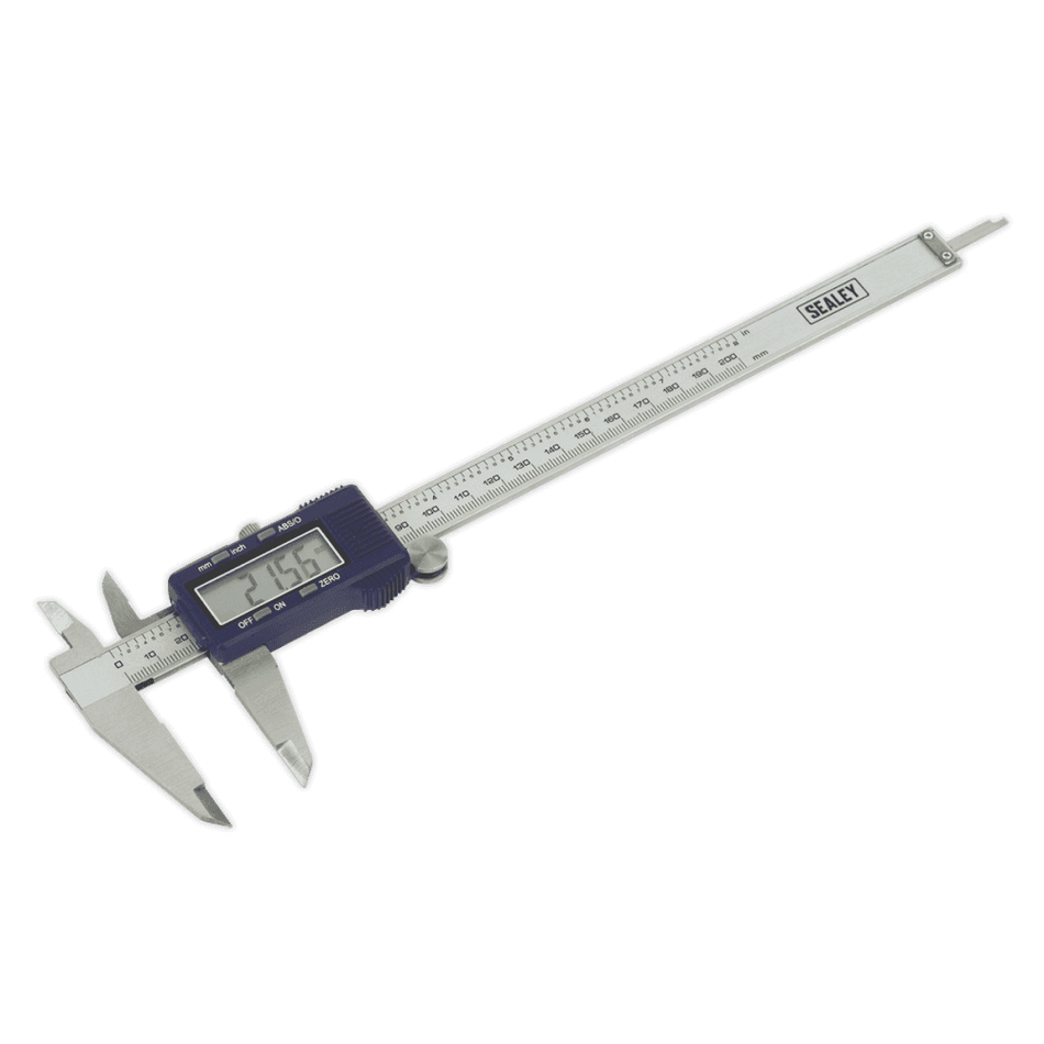 Sealey Digital Vernier Calliper 0-200mm/0-8" Model No-AK9622EV