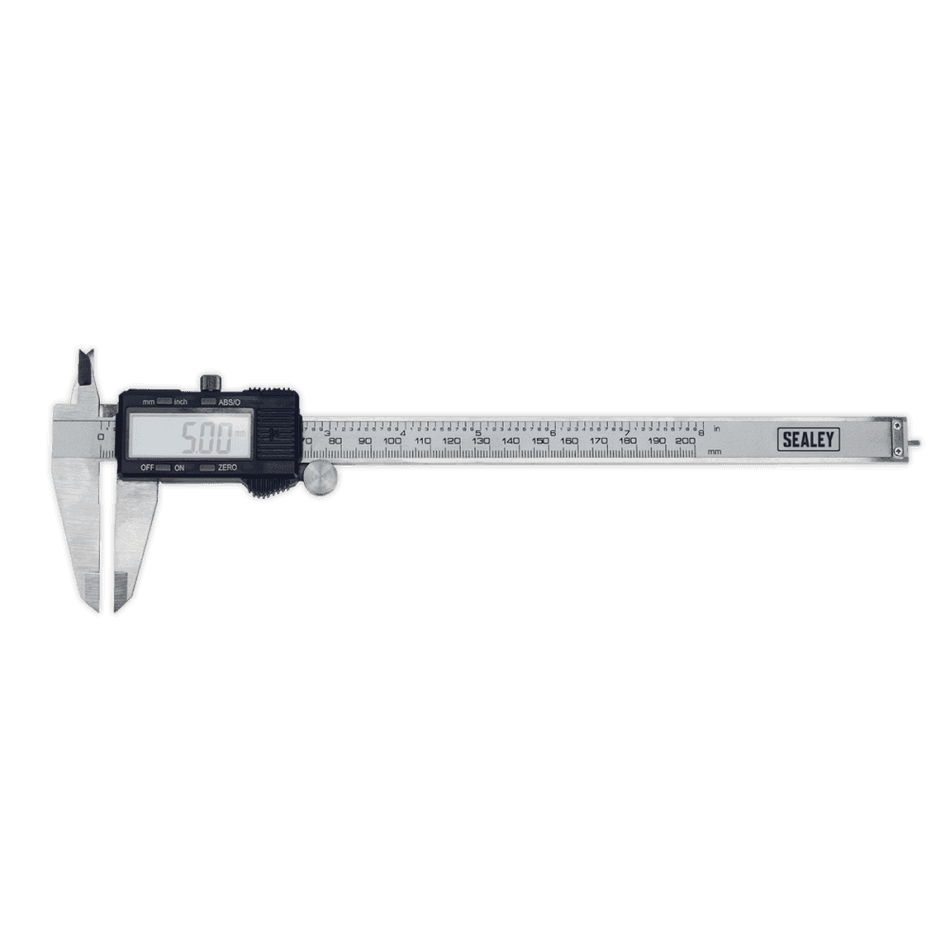 Sealey Digital Vernier Calliper 0-200mm/0-8" Model No-AK9622EV