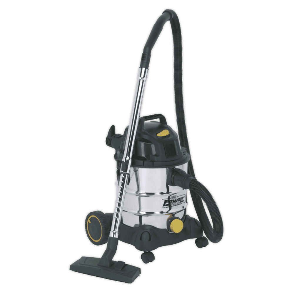 Sealey Vacuum Cleaner Industrial Wet & Dry 20ltr 1250W/110V Stainless Bin Model No-PC200SD110V