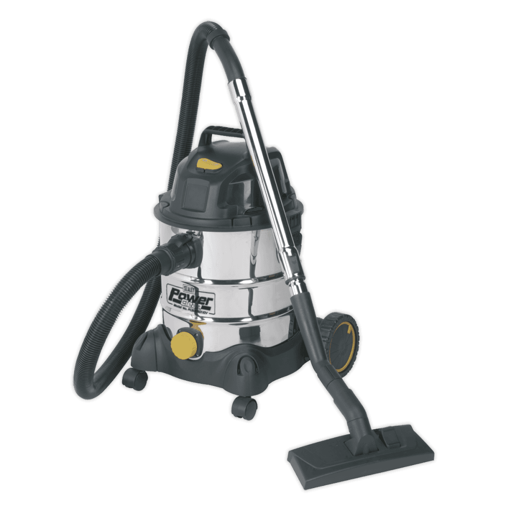 Sealey Vacuum Cleaner Industrial Wet & Dry 20ltr 1250W/110V Stainless Bin Model No-PC200SD110V