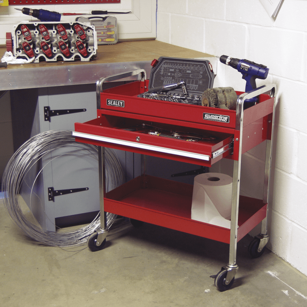 Sealey Trolley 2-Level Heavy-Duty with Lockable Drawer Model No-CX101D