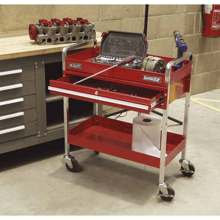 Sealey Trolley 2-Level Heavy-Duty with Lockable Drawer Model No-CX101D