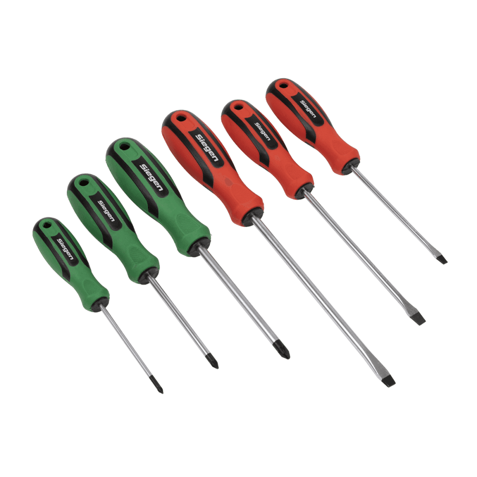 Sealey Soft Grip Screwdriver Set 6pc Model No-S0615