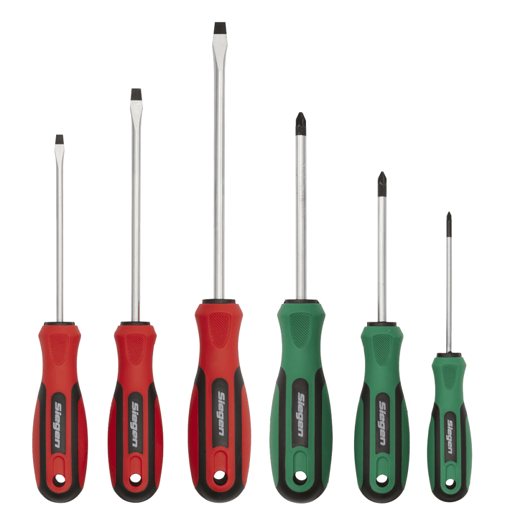 Sealey Soft Grip Screwdriver Set 6pc Model No-S0615