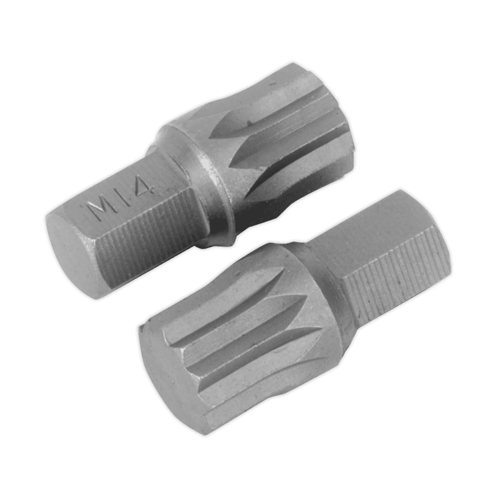 Sealey Spline Bit M14 x 30mm Pack of 2 Model No-AK5532