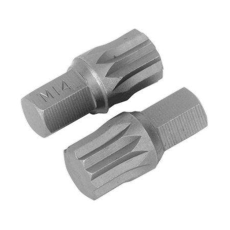 Sealey Spline Bit M14 x 30mm Pack of 2 Model No-AK5532