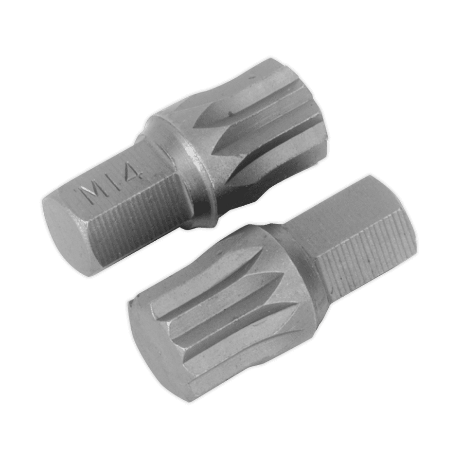 Sealey Spline Bit M14 x 30mm Pack of 2 Model No-AK5532