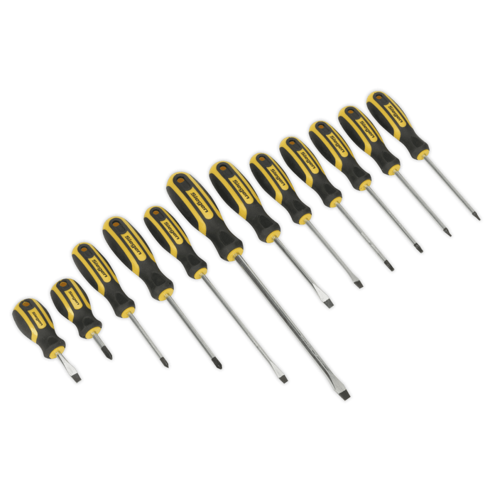 Sealey Soft Grip Screwdriver Set 12pc Model No-S0616