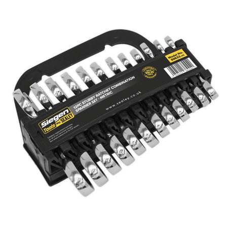 Sealey Stubby Ratchet Combination Spanner Set 12pc Metric Model No-S0633