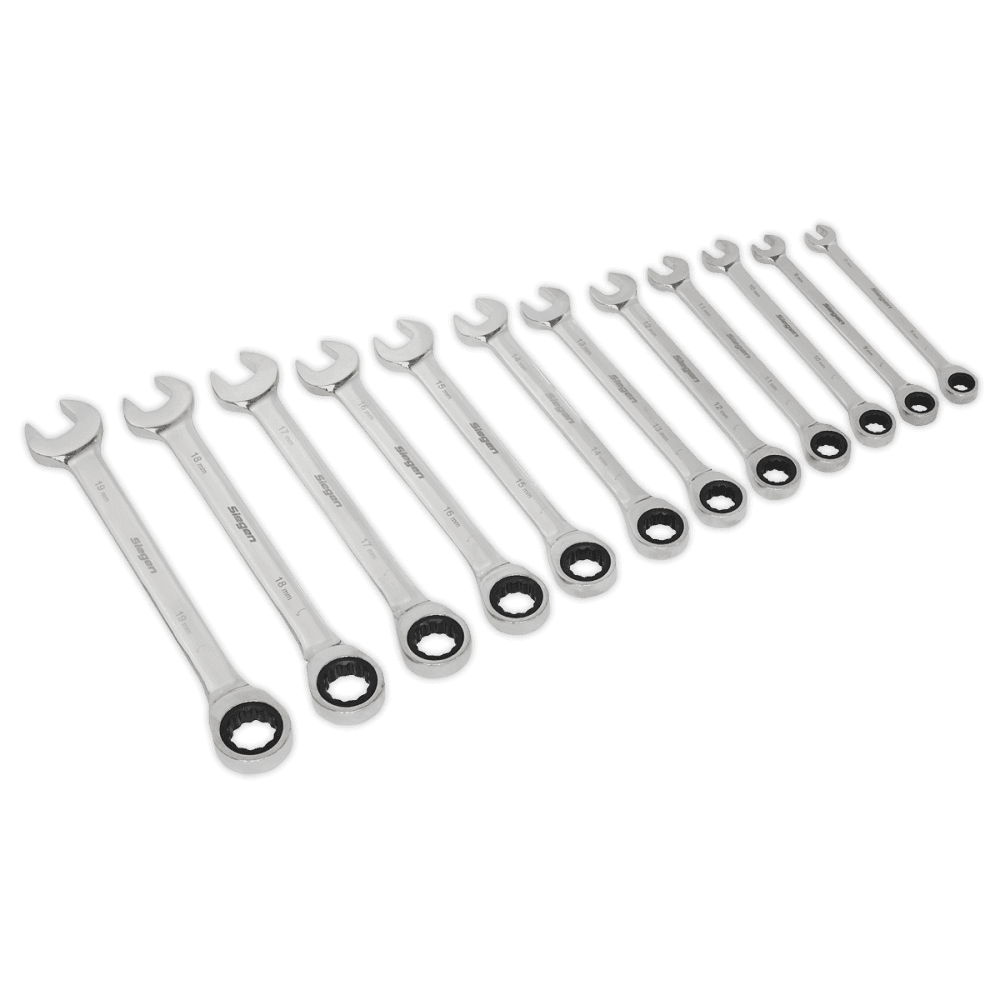 Sealey Ratchet Combination Spanner Set 12pc Metric Model No-S0634