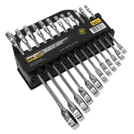 Sealey Ratchet Combination Spanner Set 12pc Metric Model No-S0634