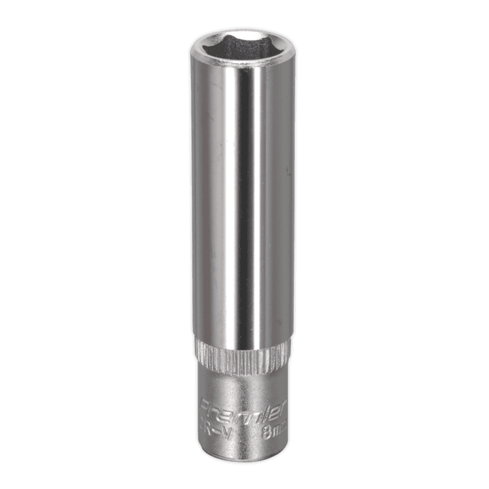 Sealey WallDrive Socket 8mm Deep 1/4"Sq Drive Model No-S1408D