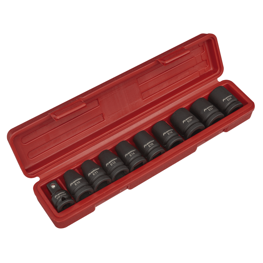 Sealey Impact TRX-Star Female Socket Set 10pc 1/2"Sq Drive Model No-AK2301