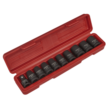 Sealey Impact TRX-Star Female Socket Set 10pc 1/2"Sq Drive Model No-AK2301