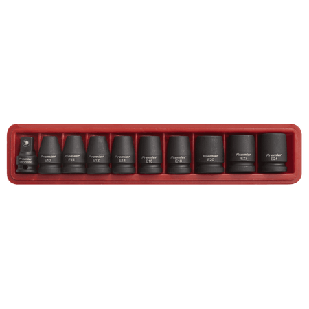 Sealey Impact TRX-Star Female Socket Set 10pc 1/2"Sq Drive Model No-AK2301