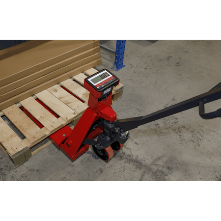 Sealey Pallet Truck 2000kg 1150 x 555mm with Scales Model No-PT1150SC
