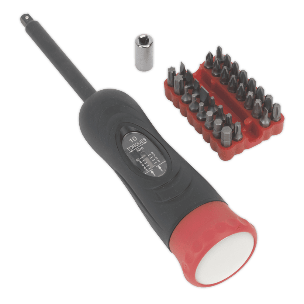 Sealey Torque Screwdriver Set 34pc 2-10Nm 1/4"Sq Drive Model No-STS100