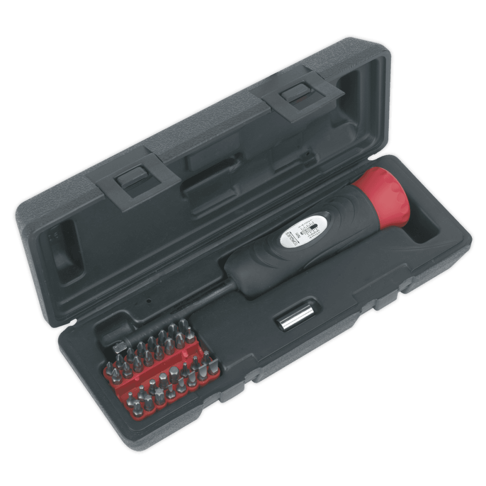 Sealey Torque Screwdriver Set 34pc 2-10Nm 1/4"Sq Drive Model No-STS100