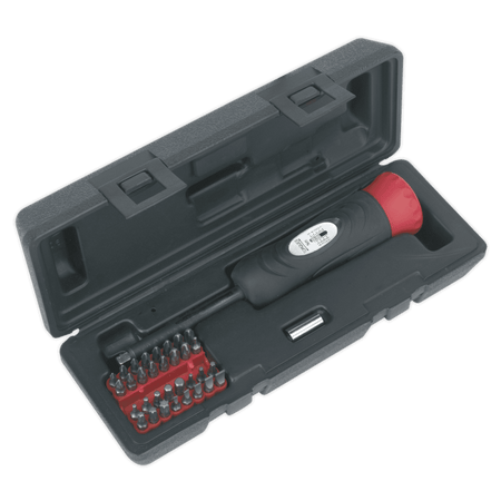 Sealey Torque Screwdriver Set 34pc 2-10Nm 1/4"Sq Drive Model No-STS100