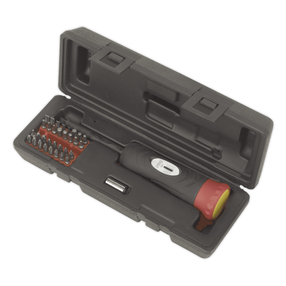 Sealey Torque Screwdriver Set 34pc 2-10Nm 1/4"Sq Drive Model No-STS100