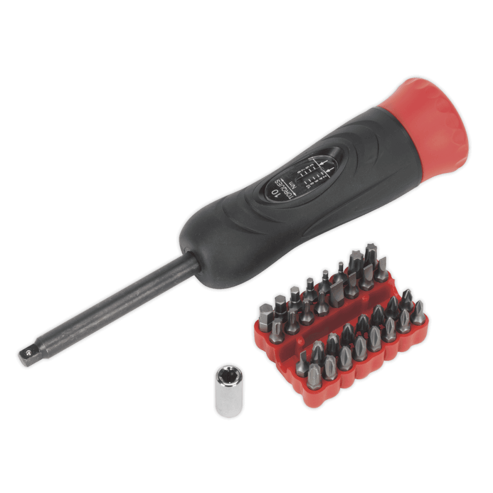 Sealey Torque Screwdriver Set 34pc 2-10Nm 1/4"Sq Drive Model No-STS100