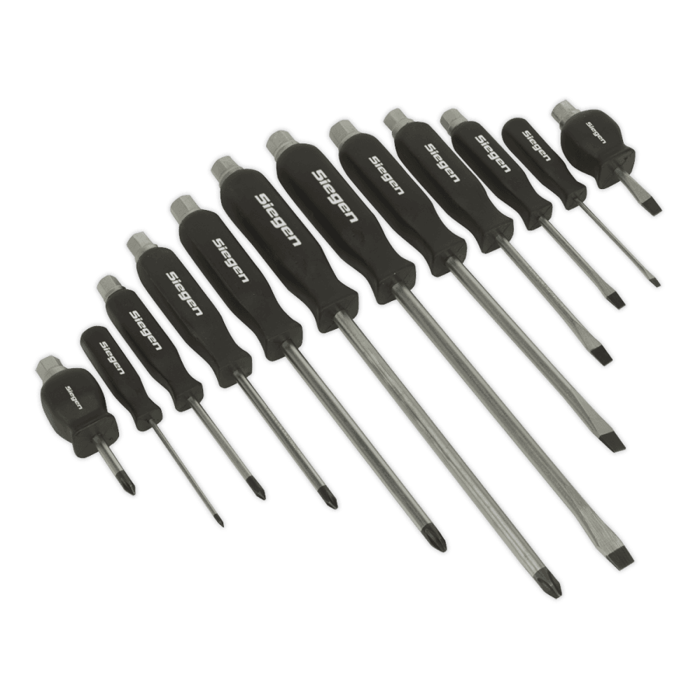 Sealey Screwdriver Set 12pc Hammer-Thru Model No-S0641