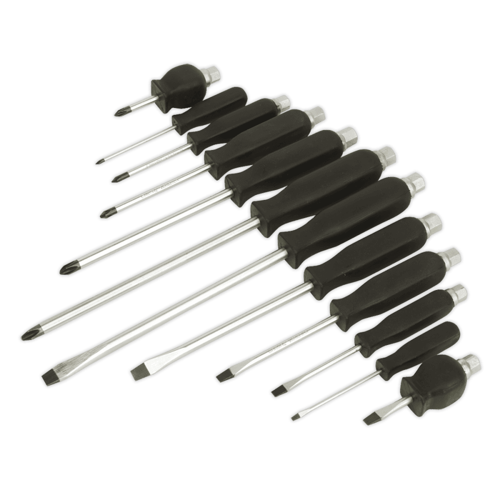 Sealey Screwdriver Set 12pc Hammer-Thru Model No-S0641